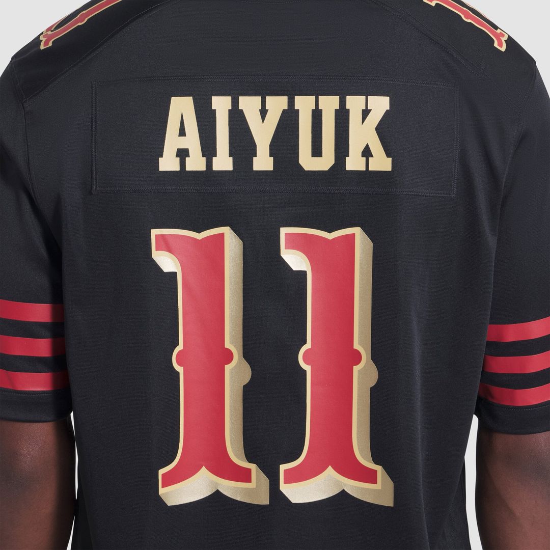 Men's San Francisco 49ers Brandon Aiyuk Nike Black Rivalries Collection Game Jersey
