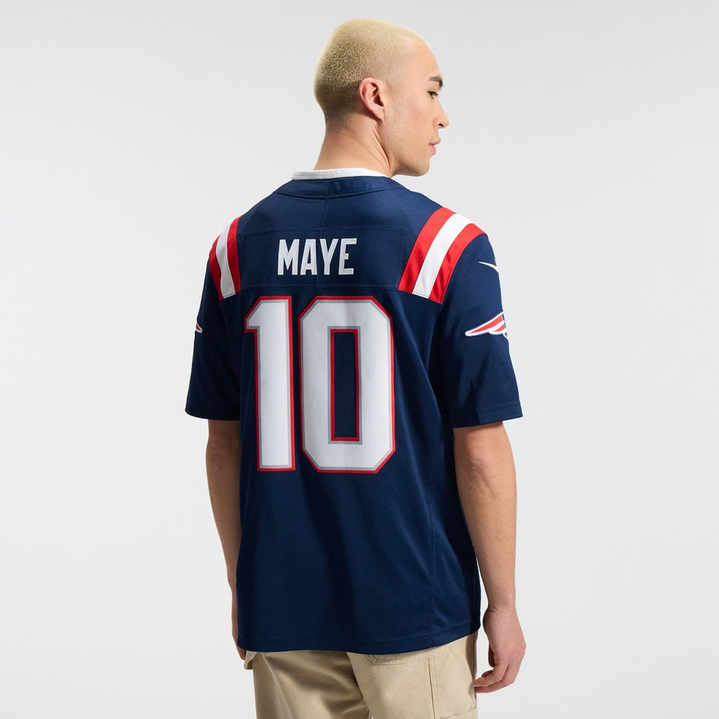 Men's New England Patriots Drake Maye Nike Navy Team Vapor F.U.S.E. Stitched Limited Jersey