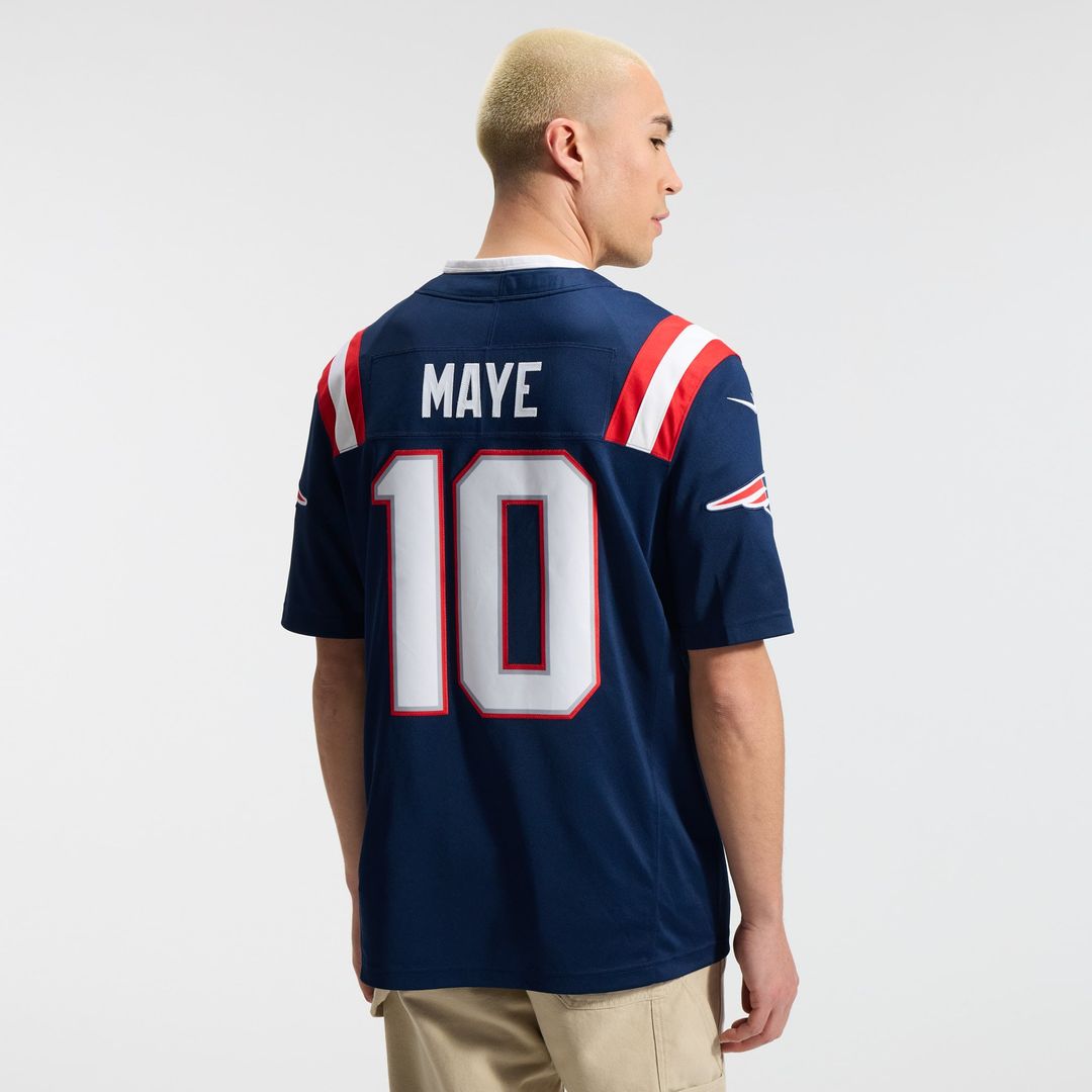 Men's New England Patriots Drake Maye Nike Navy Team Vapor F.U.S.E. Stitched Limited Jersey