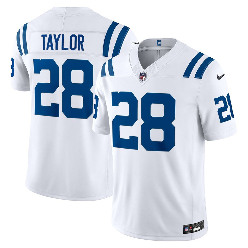 Men's Indianapolis Colts Jonathan Taylor Nike White Vapor F.U.S.E. Stitched Limited Jersey