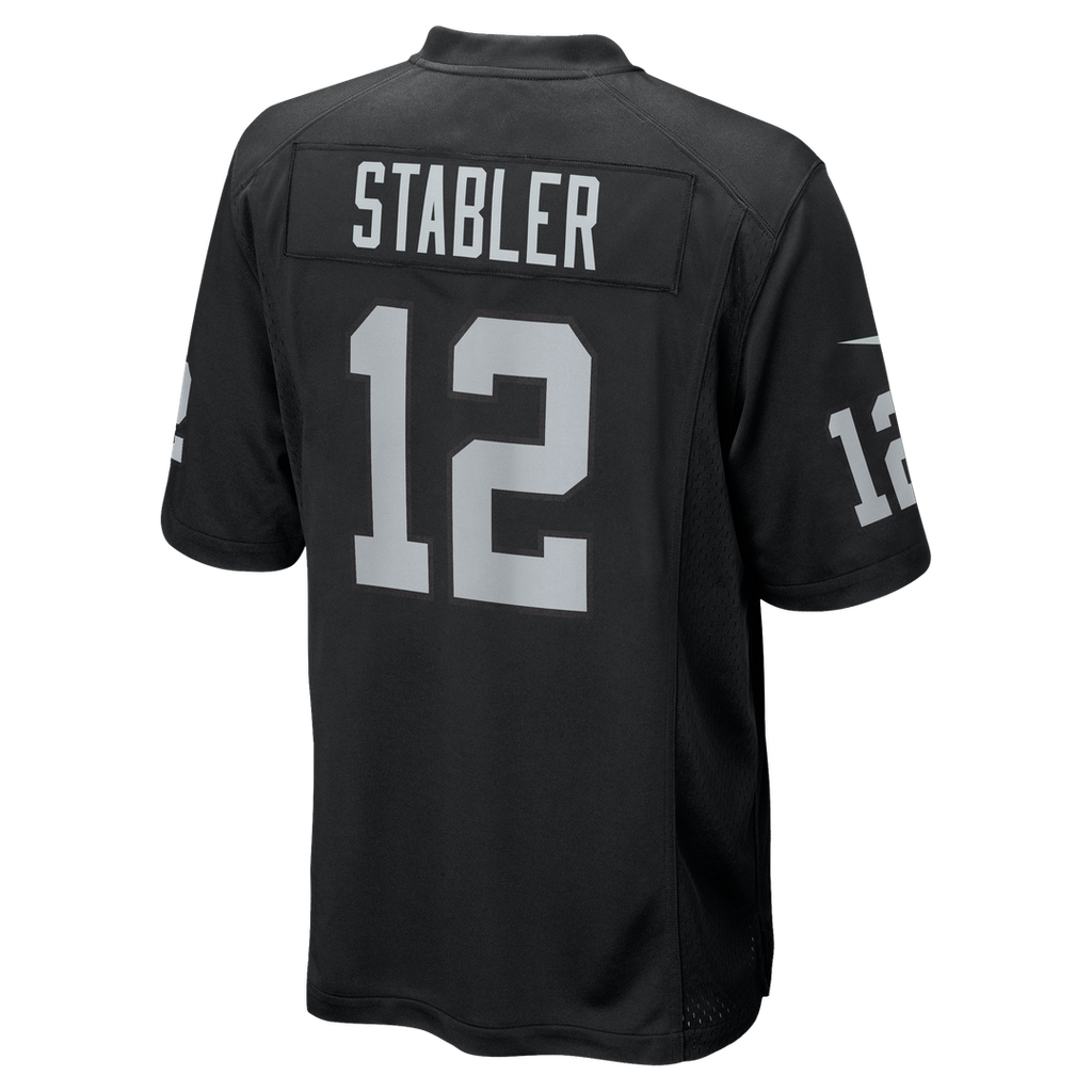 Men's Las Vegas Raiders Ken Stabler Nike Black Game Retired Player Jersey