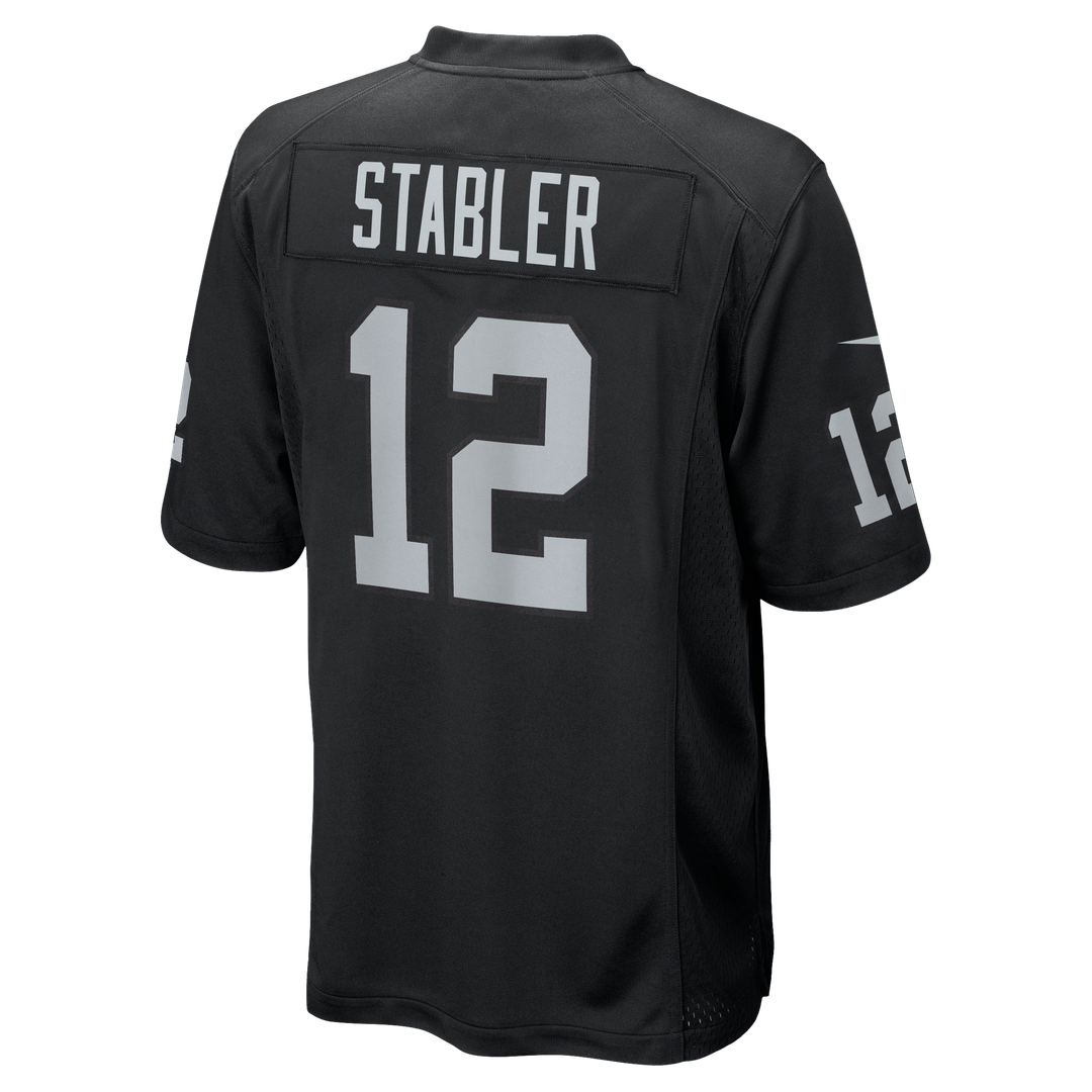 Men's Las Vegas Raiders Ken Stabler Nike Black Game Retired Player Jersey