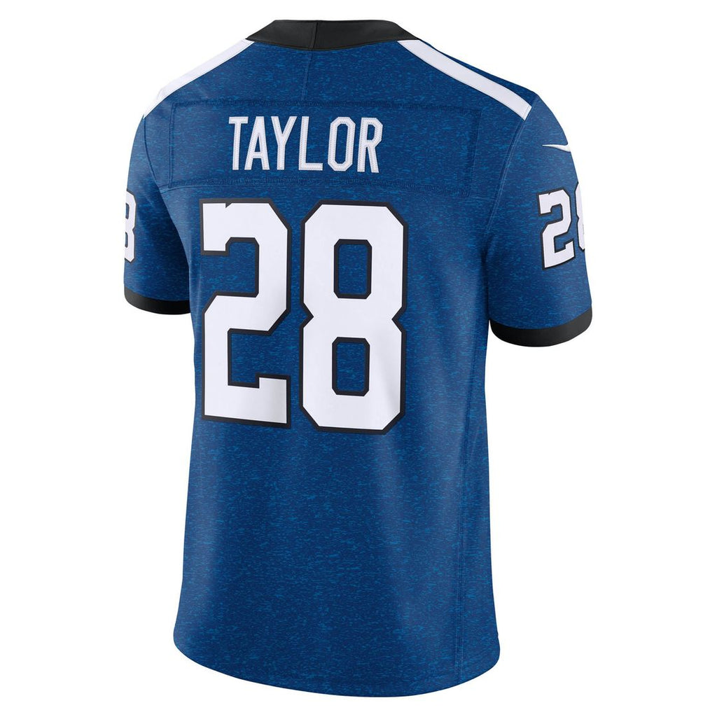 Men's Indianapolis Colts Jonathan Taylor Nike Royal Alternate Indiana Nights Vapor F.U.S.E. Stitched Limited Jersey