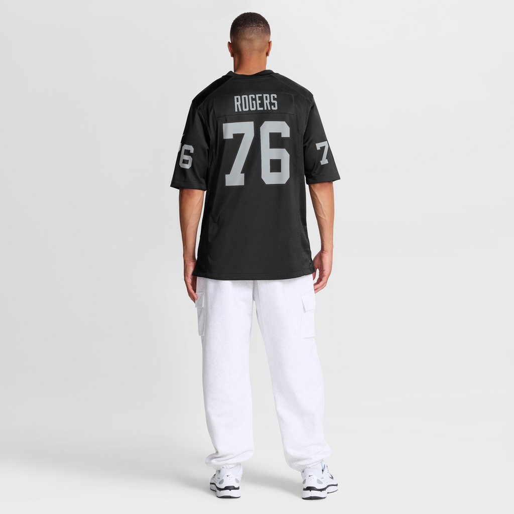 Men's Las Vegas Raiders Caleb Rogers Nike  Black Team Game Jersey