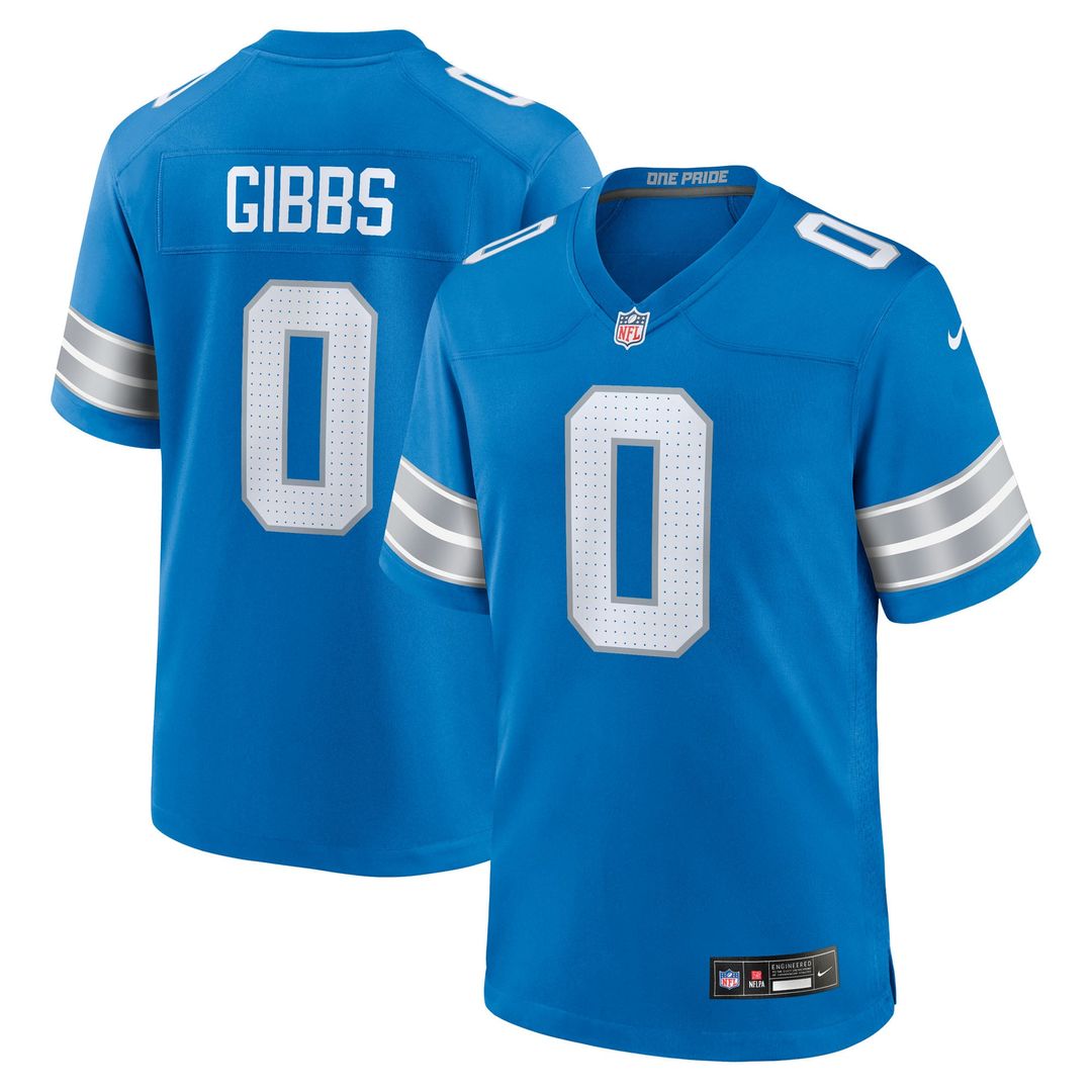 Men's Detroit Lions Jahmyr Gibbs Nike White Game Player Jersey