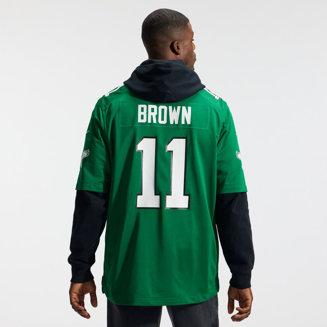 Men's Philadelphia Eagles A.J. Brown Nike Kelly Green Alternate Game Player Jersey