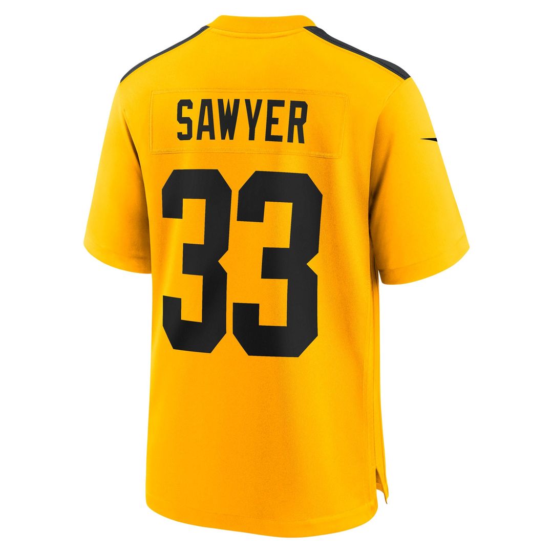Men's Pittsburgh Steelers Jack Sawyer Nike  Gold Alternate Game Jersey