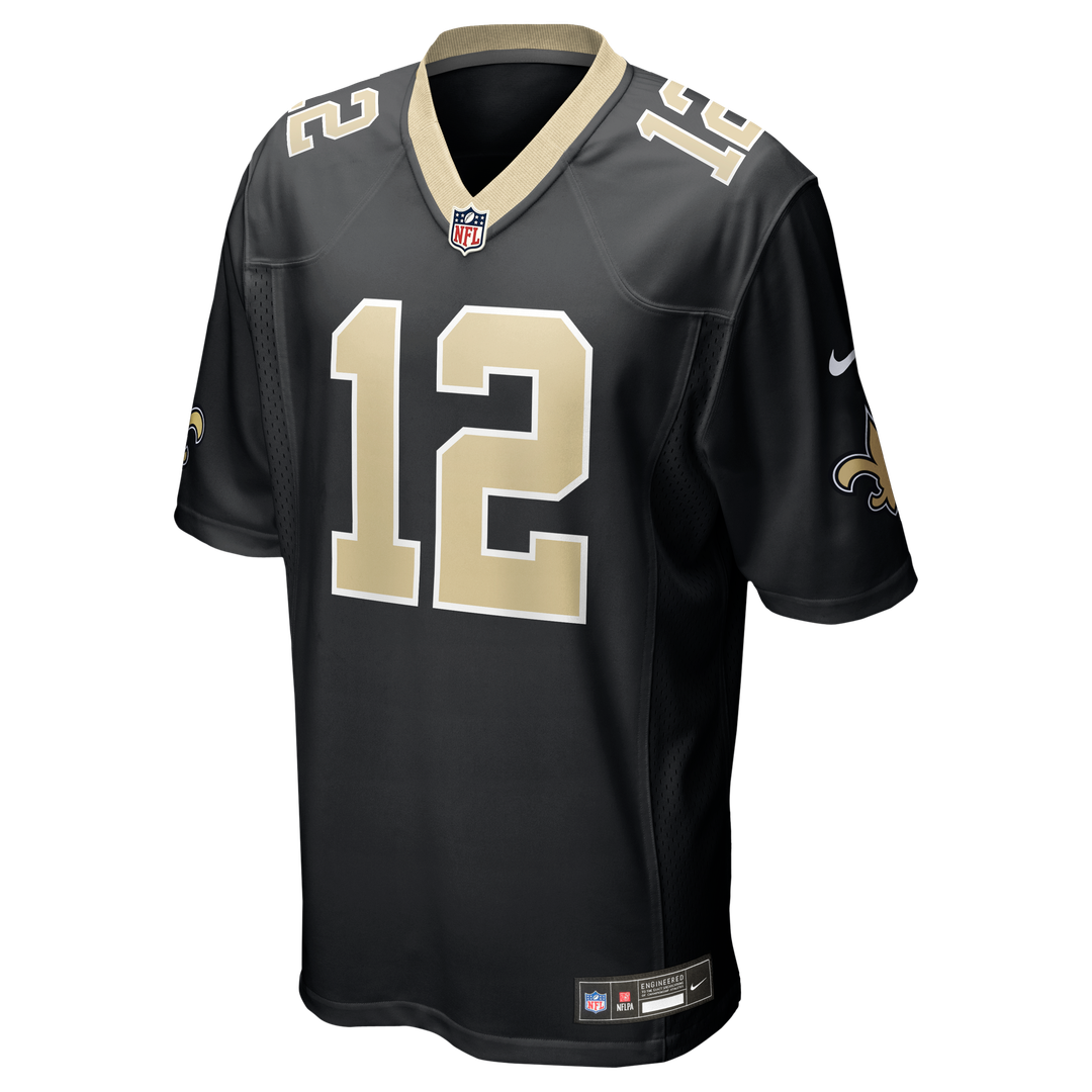 Men's New Orleans Saints Chris Olave Nike Black Player Game Jersey