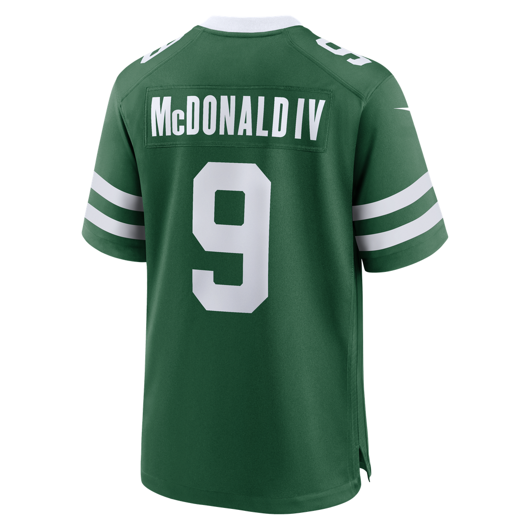 Men's New York Jets Will McDonald IV Nike Legacy Green Team Game Jersey