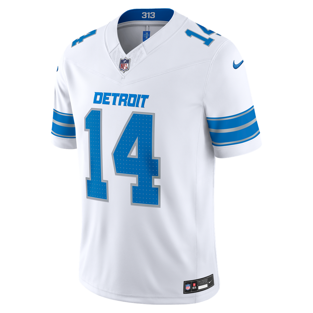 Men's Detroit Lions Amon-Ra St. Brown Nike White Vapor F.U.S.E. Stitched Limited Jersey