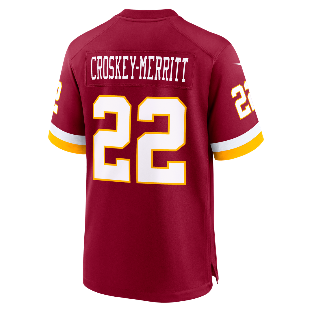 Men's Washington Commanders Jacory Croskey-Merritt Nike Burgundy Game Jersey
