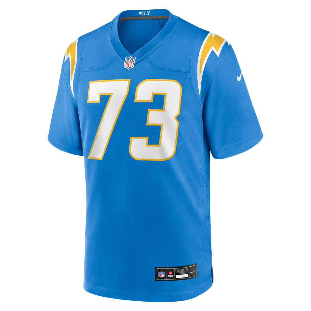 Men's Los Angeles Chargers Mekhi Becton Nike  Powder Blue Team Game Jersey