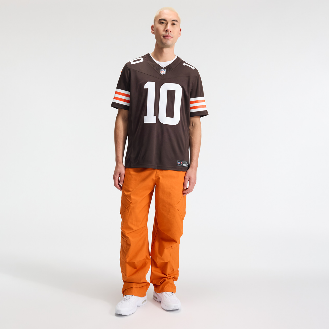 Men's Cleveland Browns Quinshon Judkins Nike Brown Team Vapor F.U.S.E. Stitched Limited Jersey