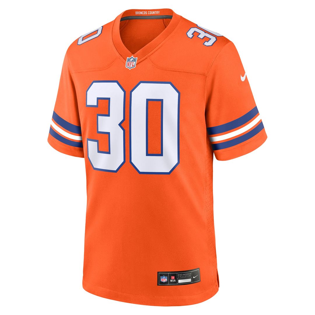 Men's Denver Broncos Terrell Davis Nike Orange Retired Player Alternate Game Jersey