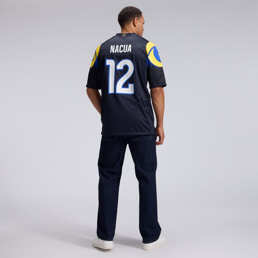 Men's Los Angeles Rams Puka Nacua Nike Dark Blue Rivalries Collection Game Jersey