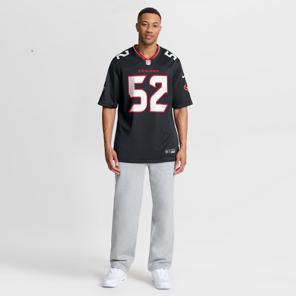 Men's Houston Texans Xavier Thomas Nike  Navy Team Game Jersey