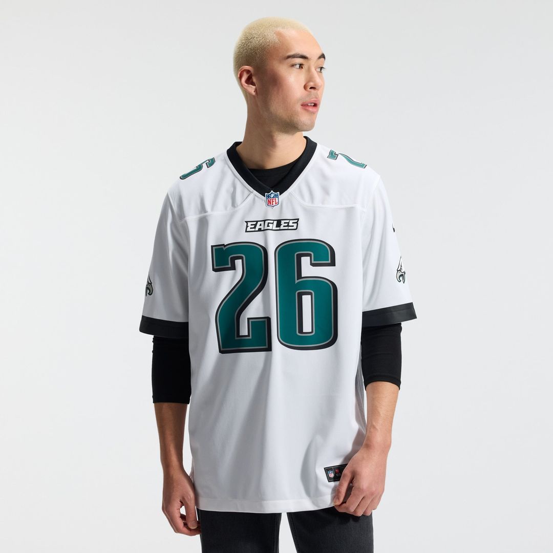 Men's Philadelphia Eagles Saquon Barkley Nike  White Game Jersey