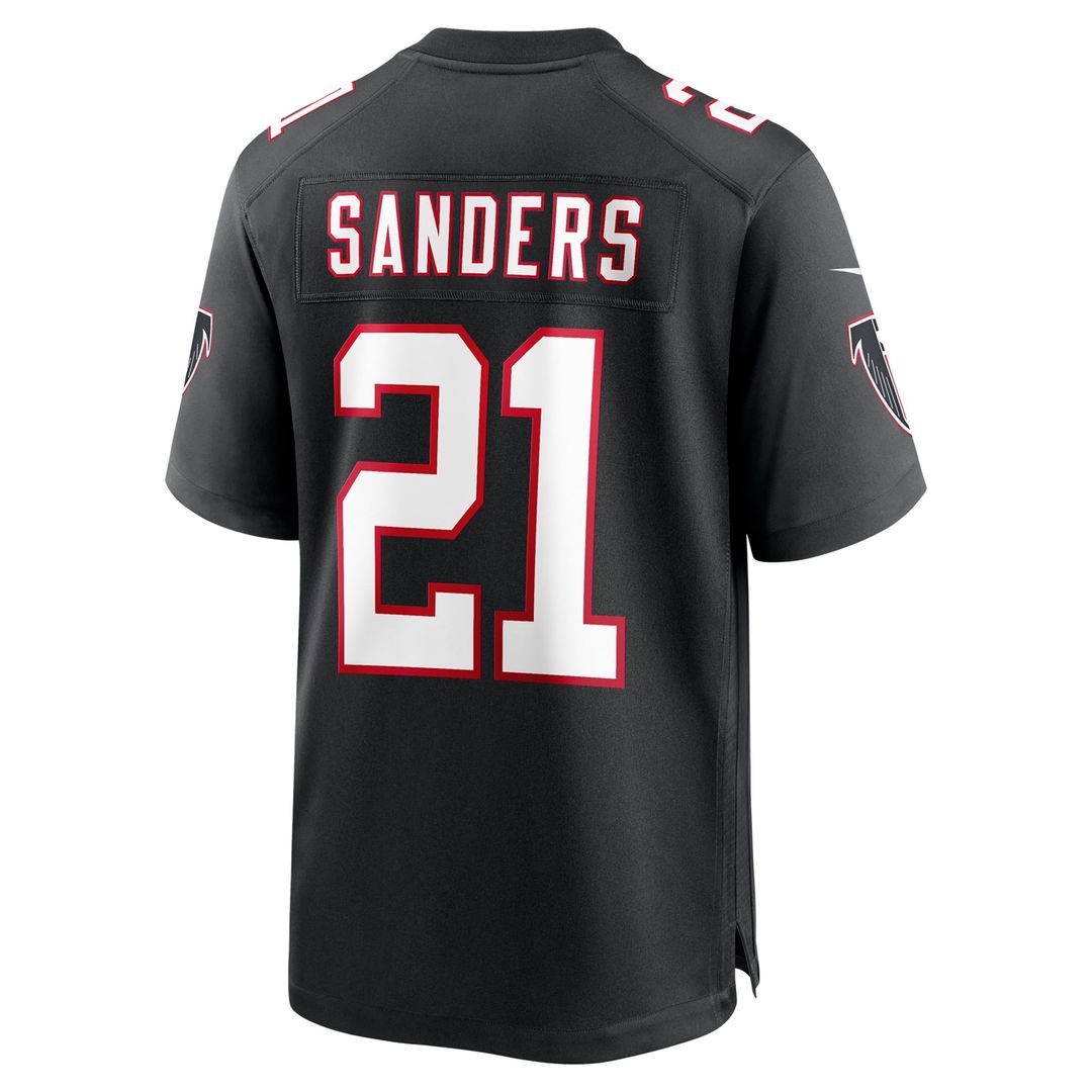 Men's Atlanta Falcons Deion Sanders Nike Black Retired Player Alternate Game Jersey