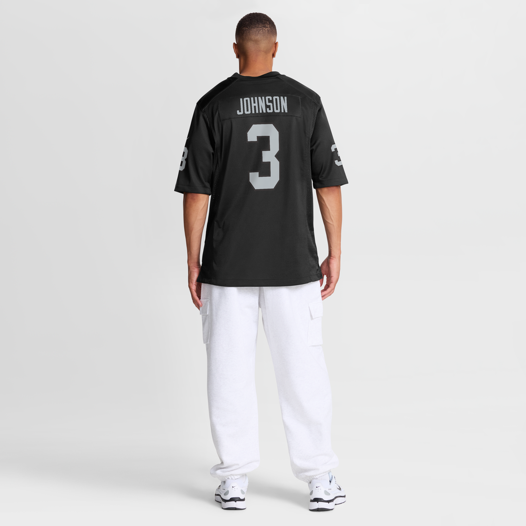 Men's Las Vegas Raiders Taron Johnson Nike Black Team Game Jersey