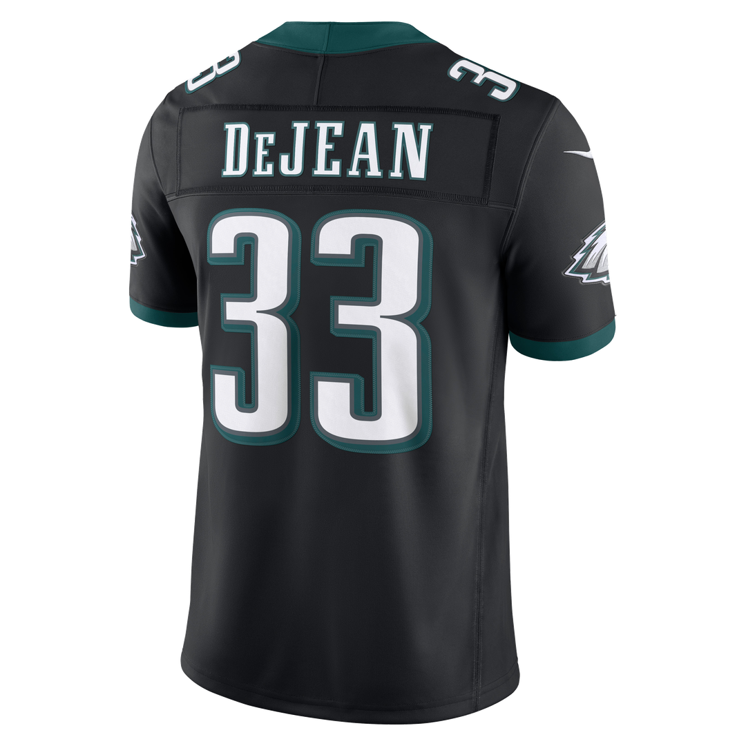 Men's Philadelphia Eagles Cooper DeJean Nike Black Alternate Vapor F.U.S.E. Stitched Limited Jersey