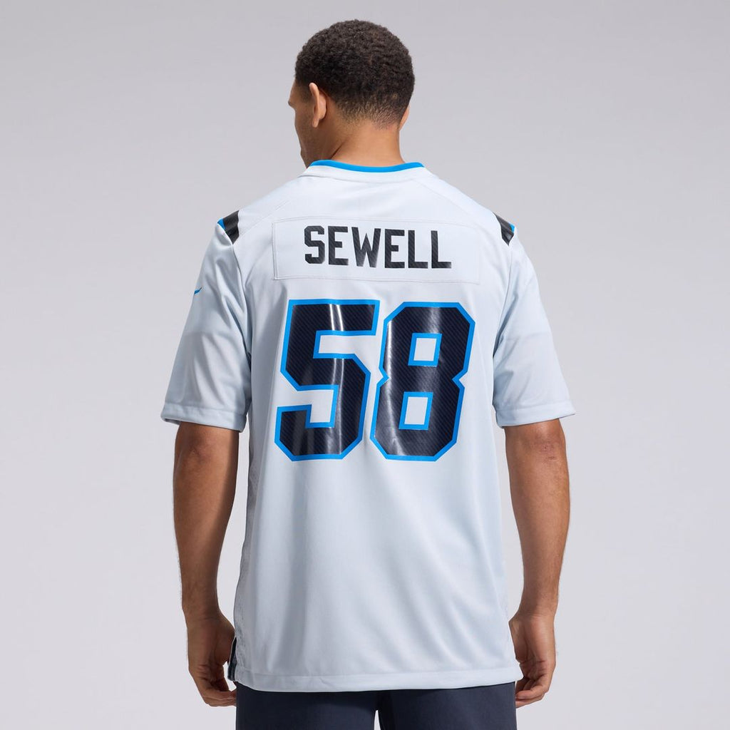 Men's Detroit Lions Penei Sewell Nike Silver 2026 Rivalries Collection Game Jersey