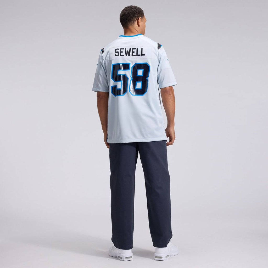 Men's Detroit Lions Penei Sewell Nike Silver 2026 Rivalries Collection Game Jersey