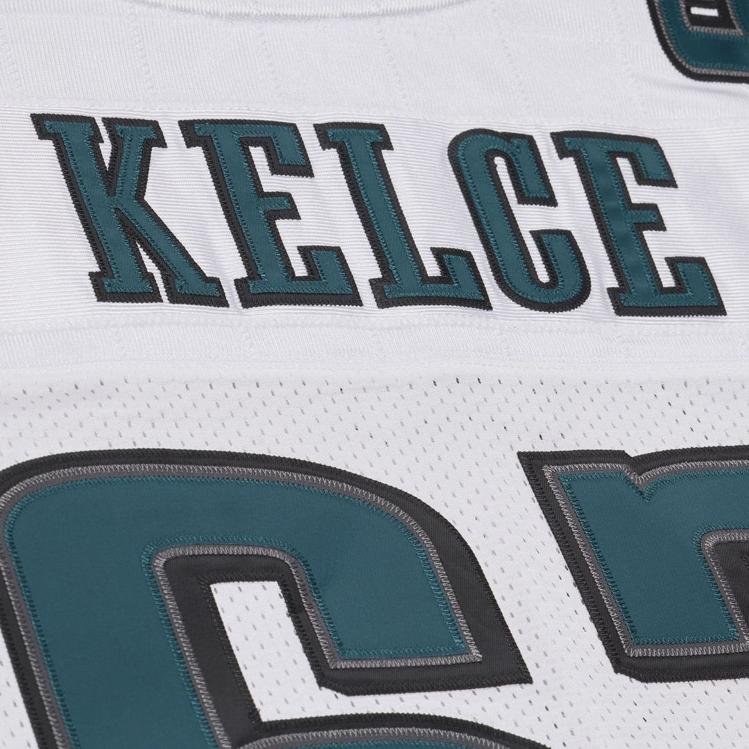 Men's Philadelphia Eagles Jason Kelce Mitchell & Ness White 2011 Authentic Throwback Jersey