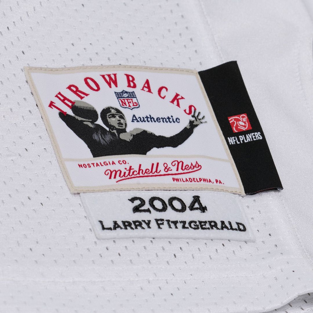 Men's Arizona Cardinals Larry Fitzgerald Mitchell & Ness White 2004 Authentic Throwback Jersey