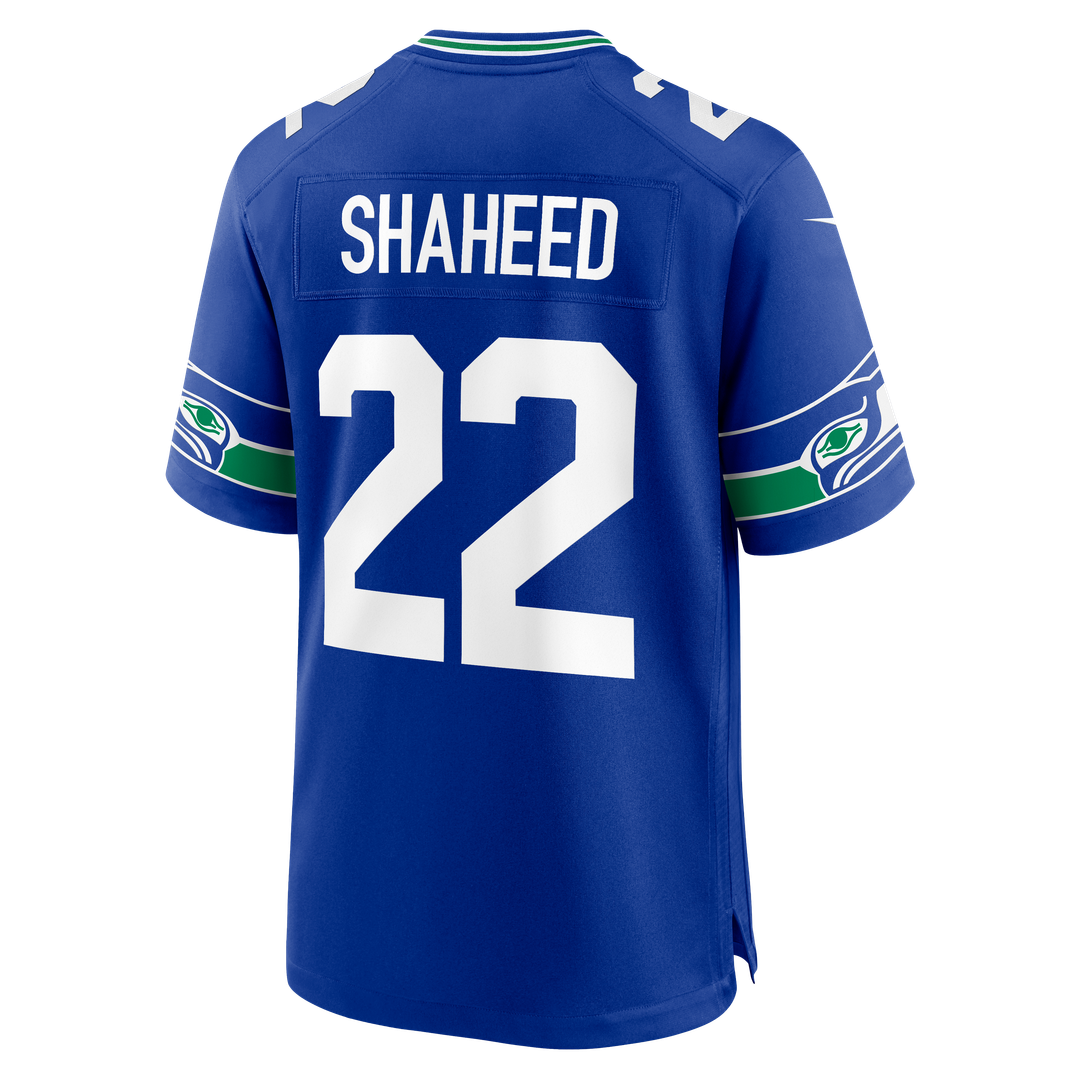 Men's Seattle Seahawks Rashid Shaheed Nike  Royal Alternate  Game Jersey