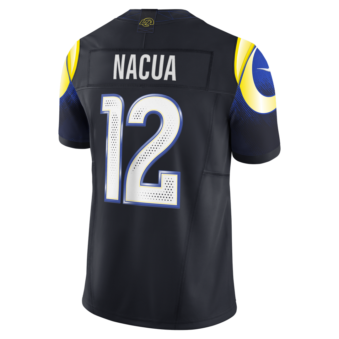 Men's Los Angeles Rams Puka Nacua Nike Dark Blue Rivalries Collection Stitched Limited Jersey