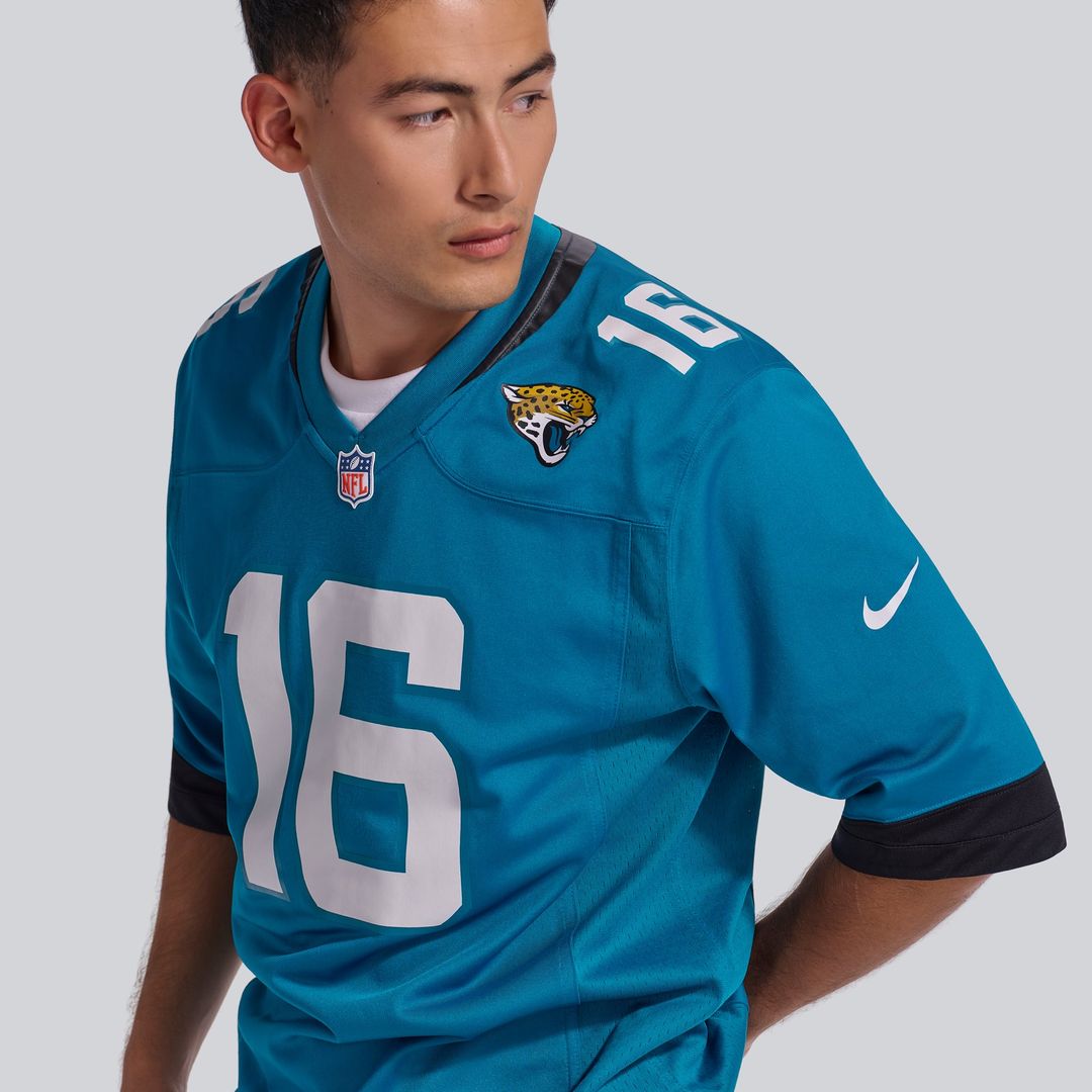 Men's Jacksonville Jaguars Trevor Lawrence Nike Teal Home Game Jersey