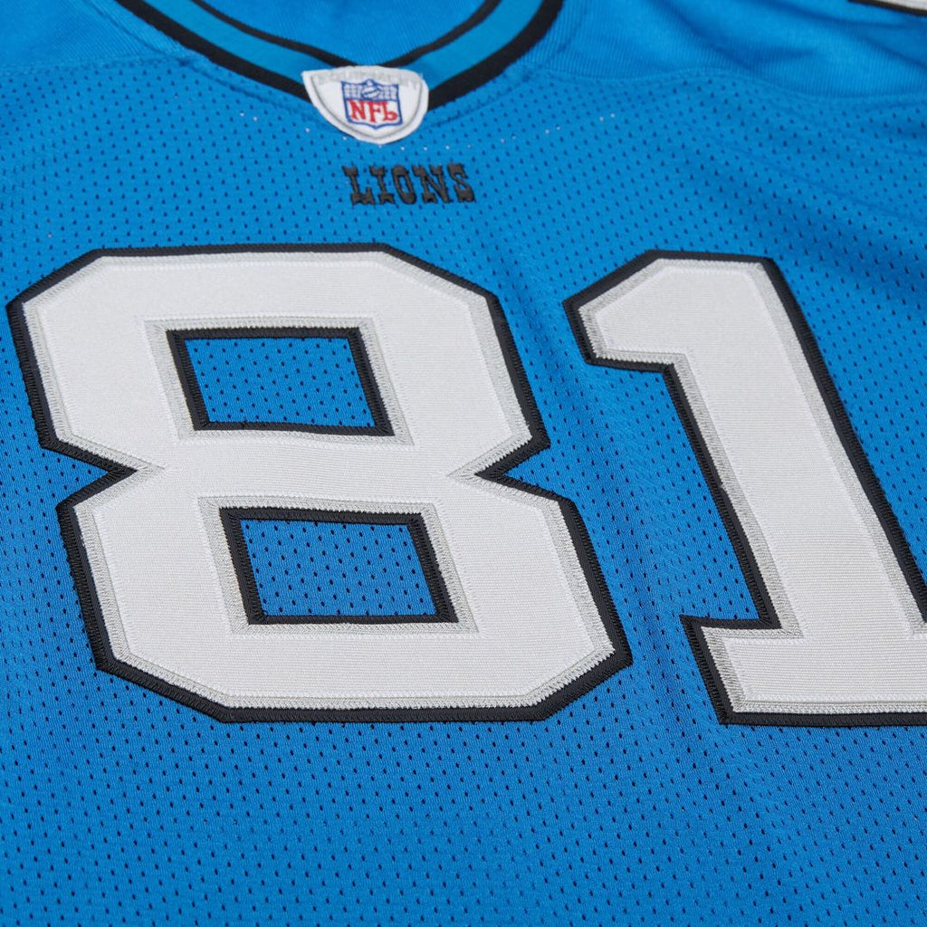 Men's Detroit Lions Calvin Johnson Mitchell & Ness Black 2007 Authentic Throwback Jersey