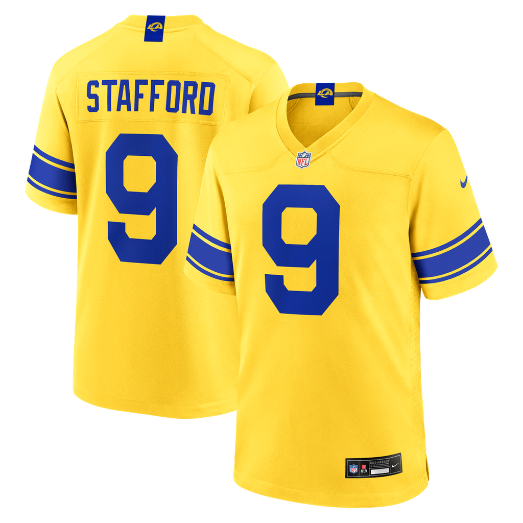 Men's Los Angeles Rams Matthew Stafford Nike Classic Sol Game Jersey