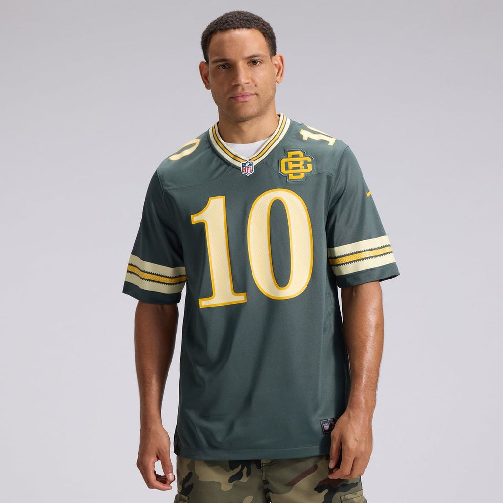 Men's Green Bay Packers Jordan Love Nike Green 2026 Rivalries Collection Game Jersey
