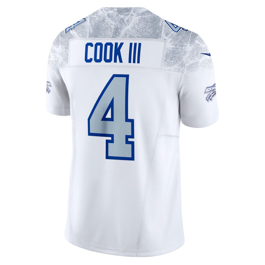 Men's Buffalo Bills James Cook III Nike White Rivalries Collection Stitched Limited Jersey