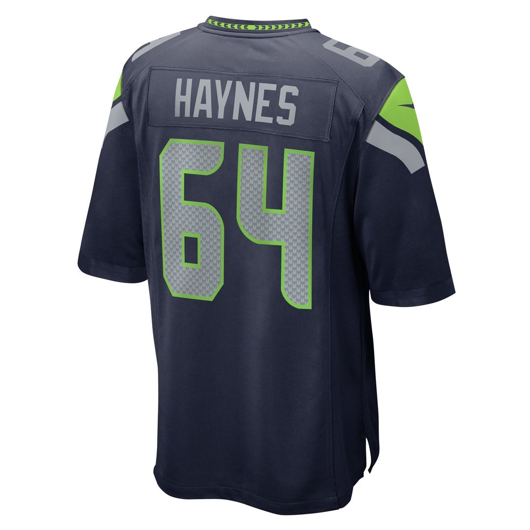 Men's Seattle Seahawks Christian Haynes Nike  College Navy  Game Jersey