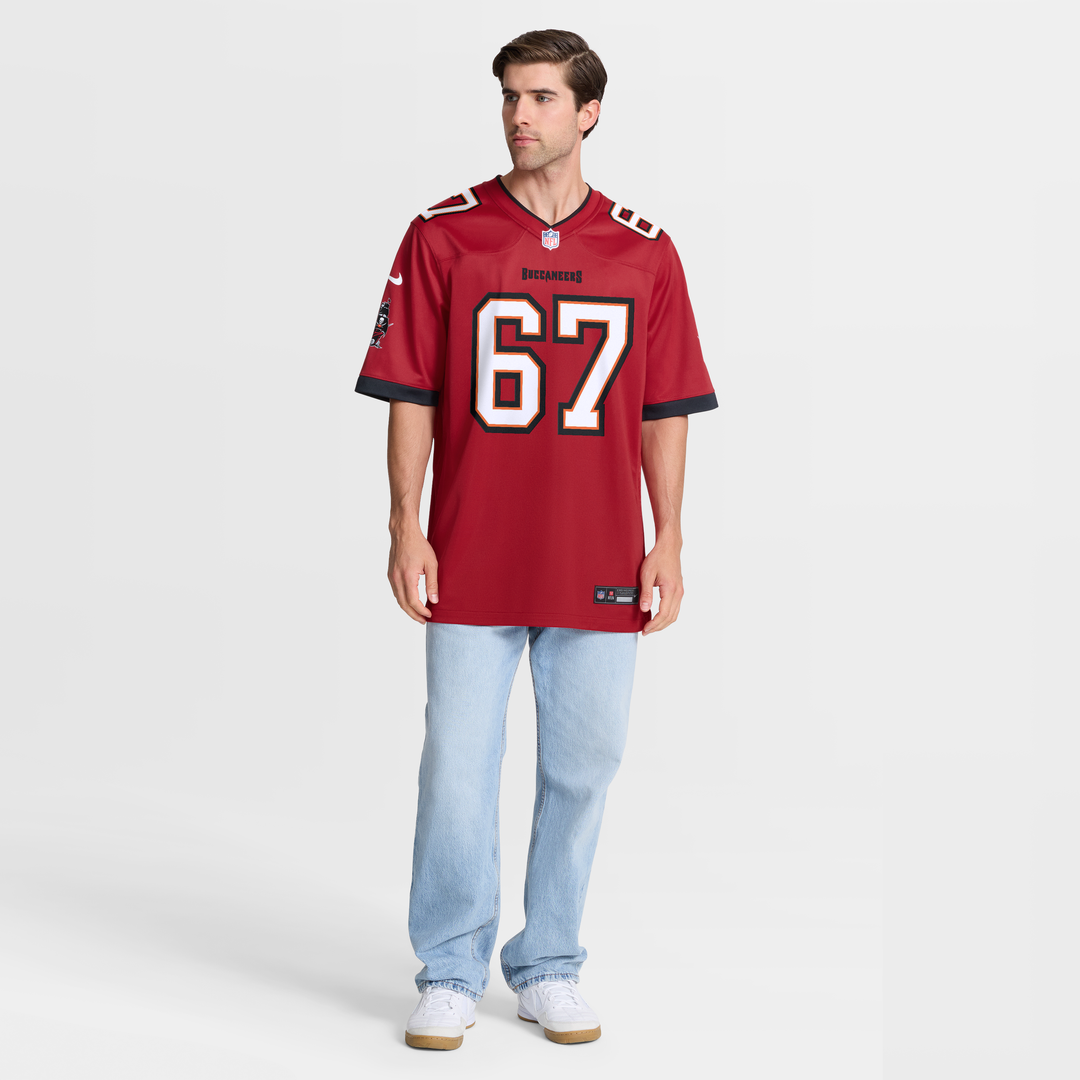 Men's Tampa Bay Buccaneers Luke Goedeke Nike Red Game Player Jersey