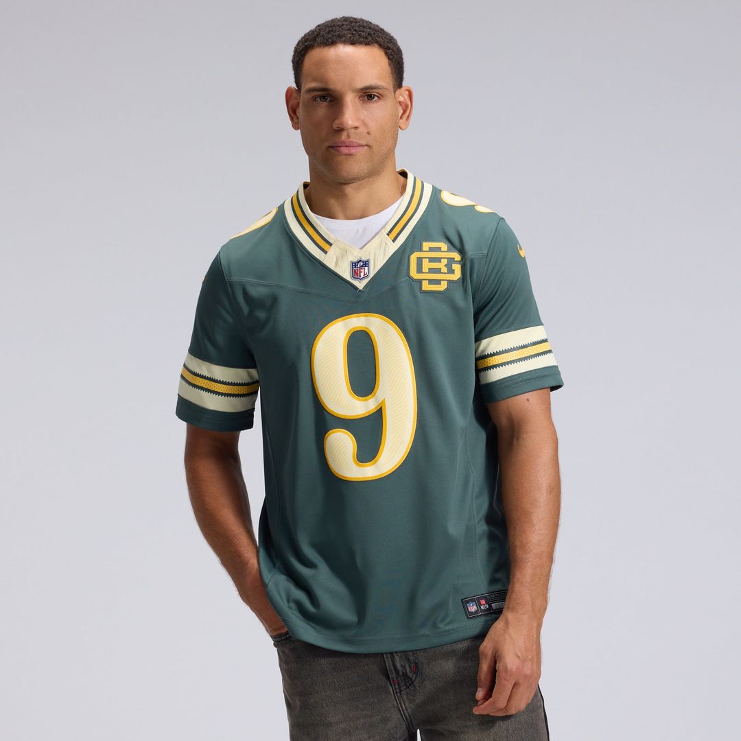 Men's Green Bay Packers Christian Watson Nike Green 2026 Rivalries Collection Stitched Limited Jersey