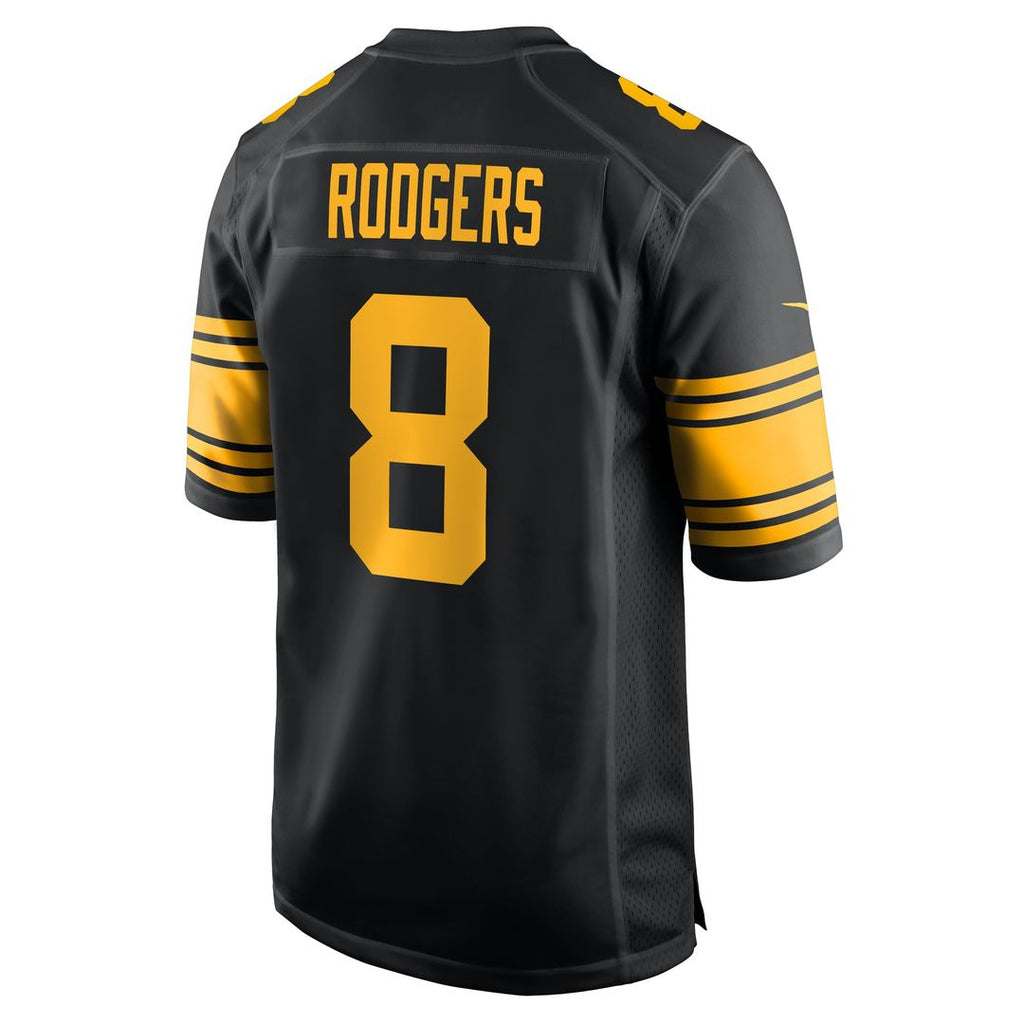 Men's Pittsburgh Steelers Aaron Rodgers Nike  Black Alternate Game Jersey