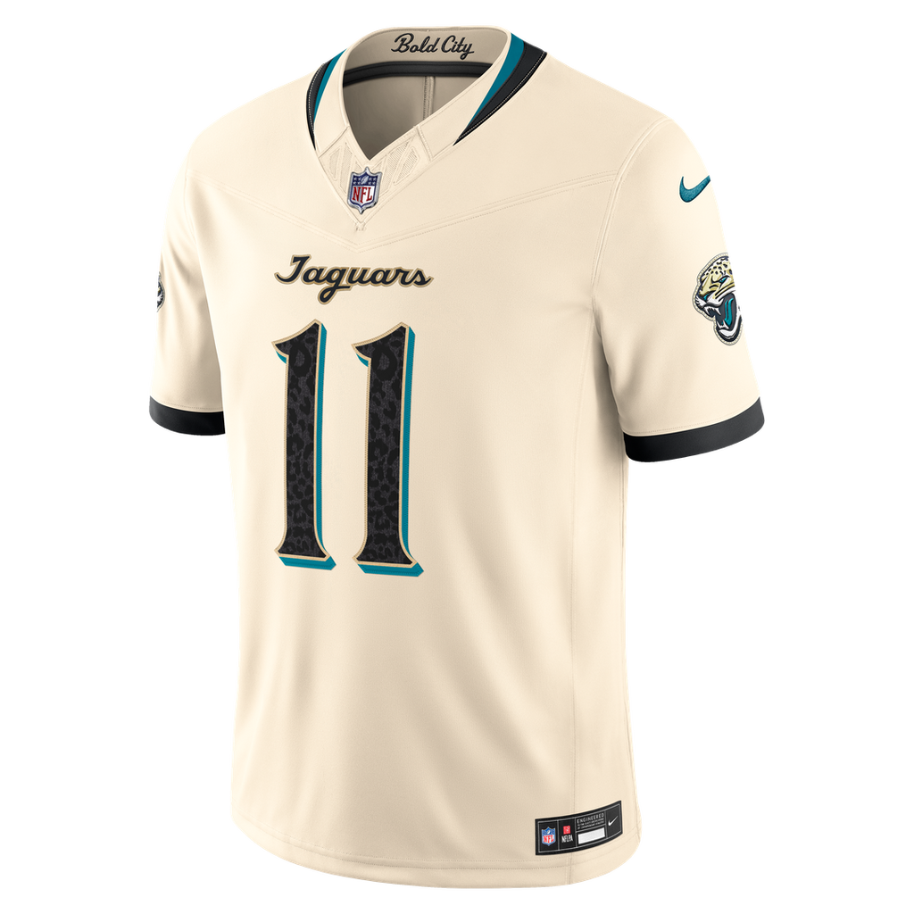 Men's Jacksonville Jaguars Parker Washington Nike Natural 2026 Rivalries Collection Stitched Limited Jersey