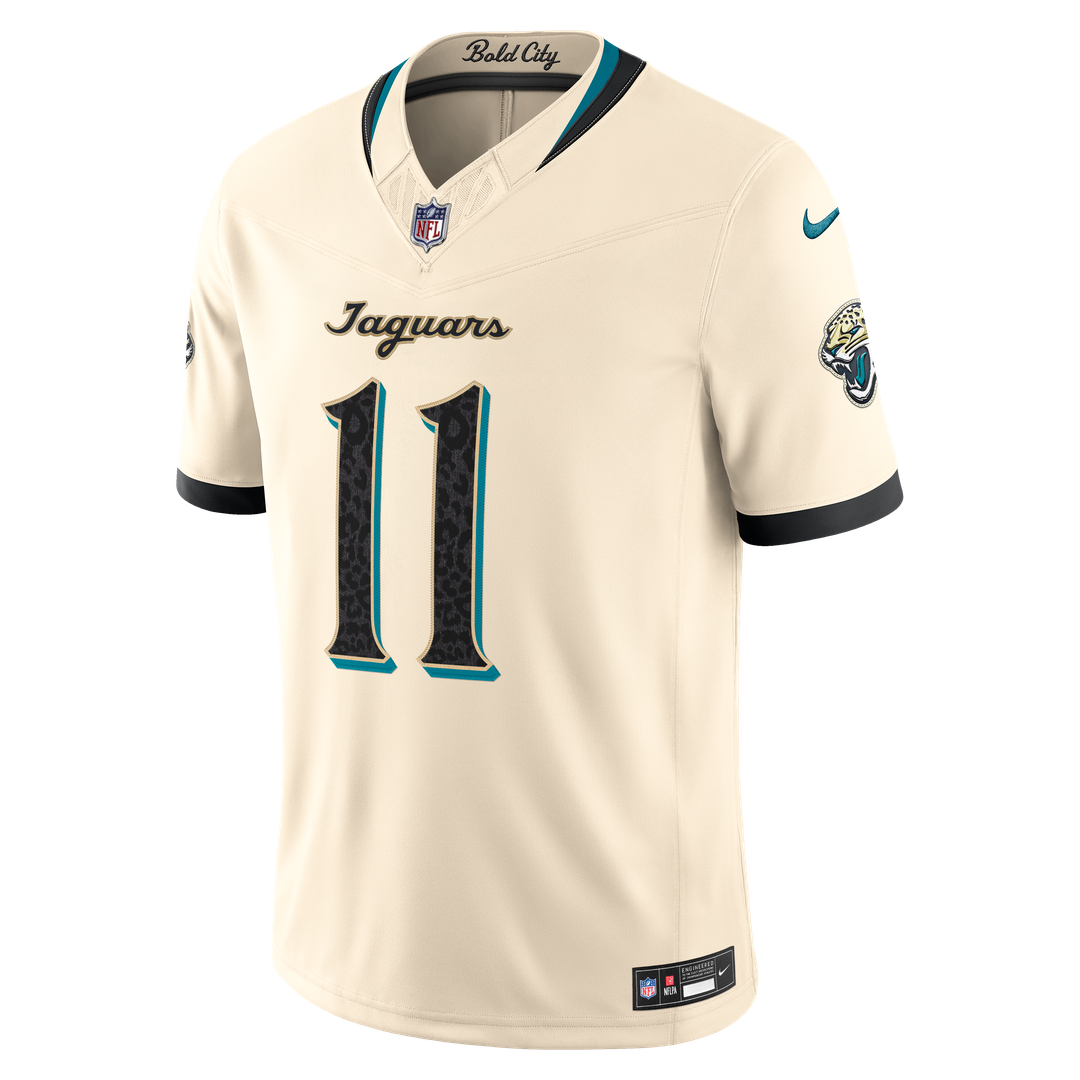 Men's Jacksonville Jaguars Parker Washington Nike Natural 2026 Rivalries Collection Stitched Limited Jersey