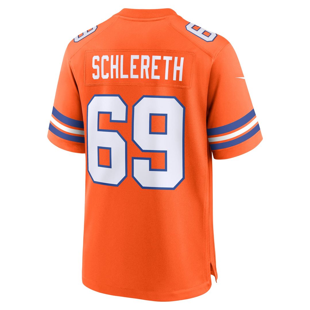 Men's Denver Broncos Mark Schlereth Nike Orange Retired Player Alternate Game Jersey