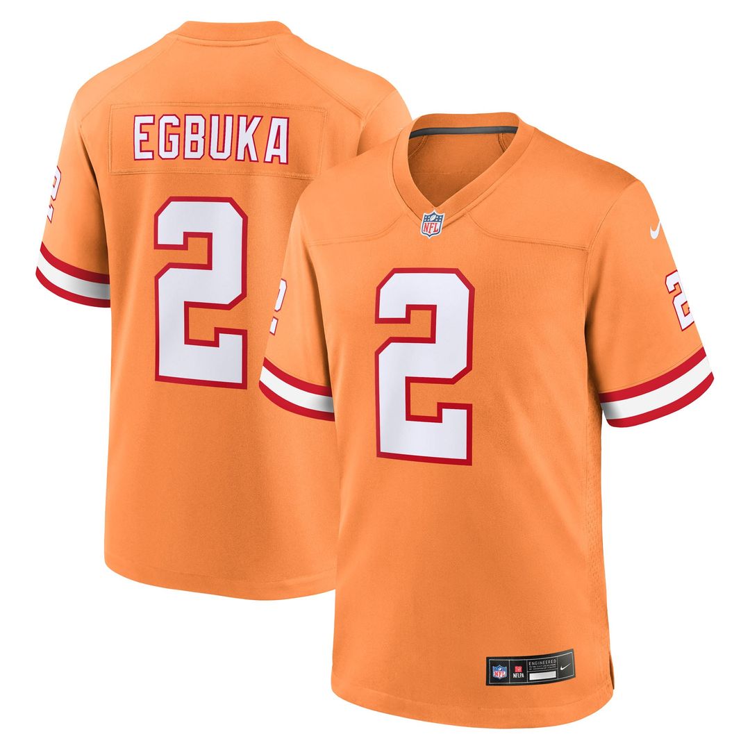 Men's  Tampa Bay Buccaneers Emeka Egbuka Nike Creamsicle Alternate 2  Game Jersey