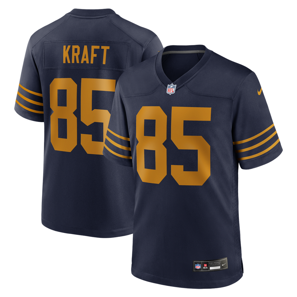 Men's Green Bay Packers Tucker Kraft Nike  Navy Alternate  Game Jersey