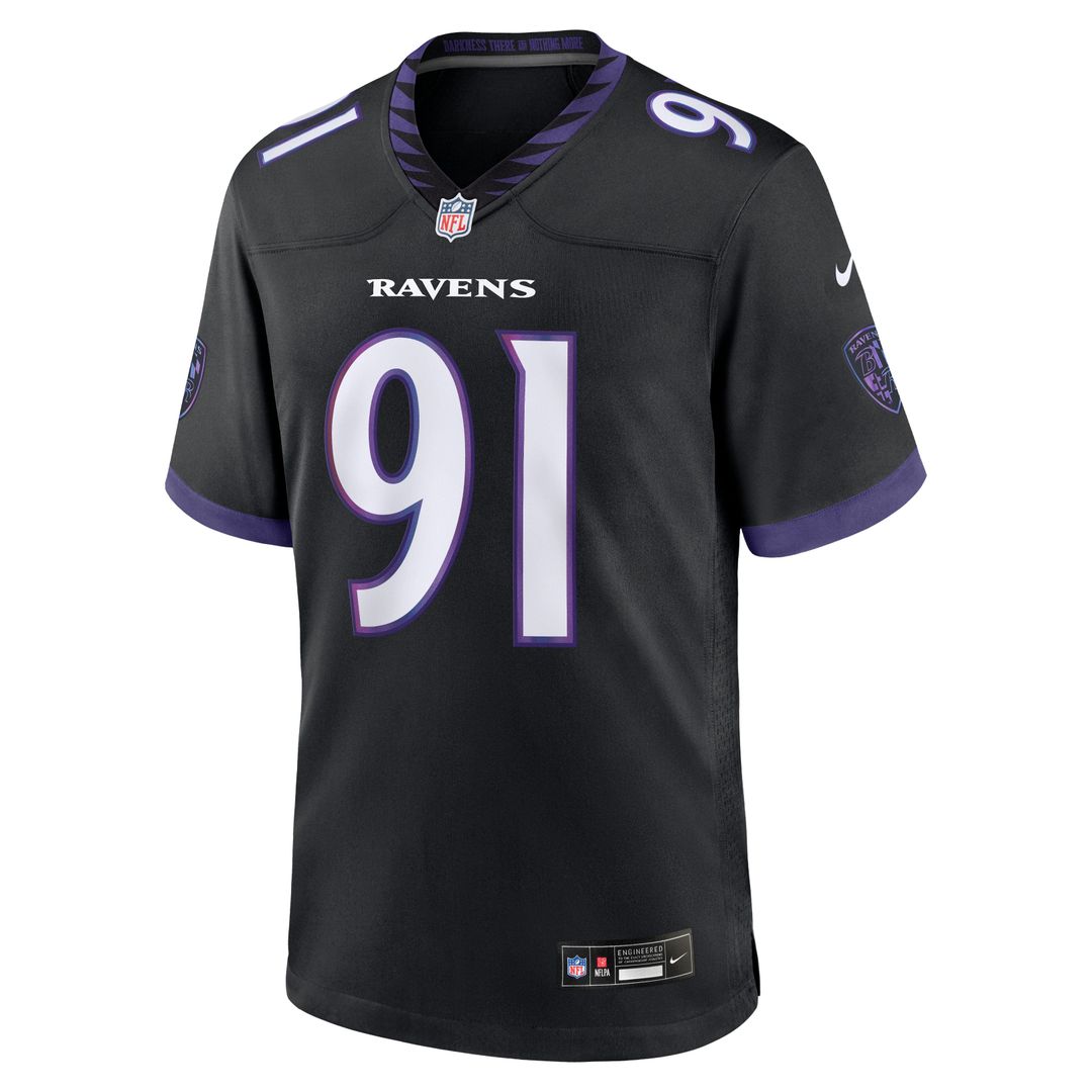 Men's Baltimore Ravens Trey Hendrickson Nike Purple Team Game Jersey