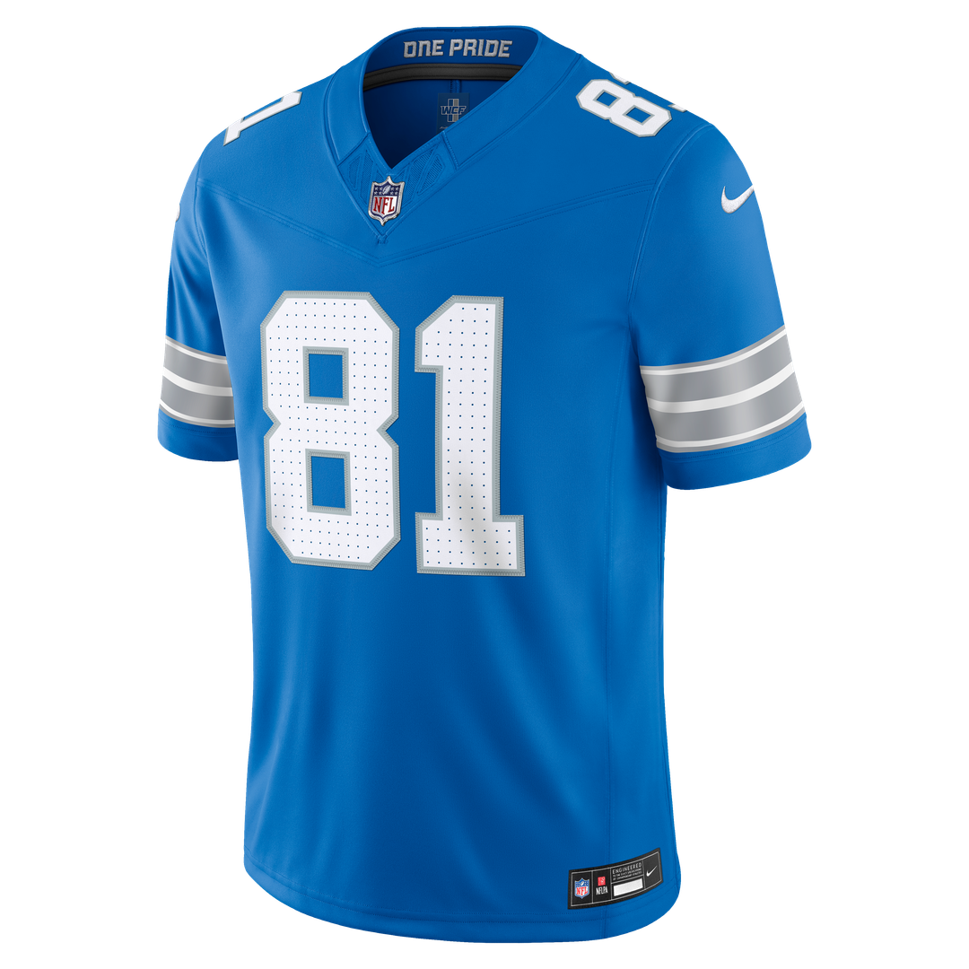 Men's Detroit Lions Calvin Johnson Nike Blue Vapor F.U.S.E. Stitched Retired Limited Jersey