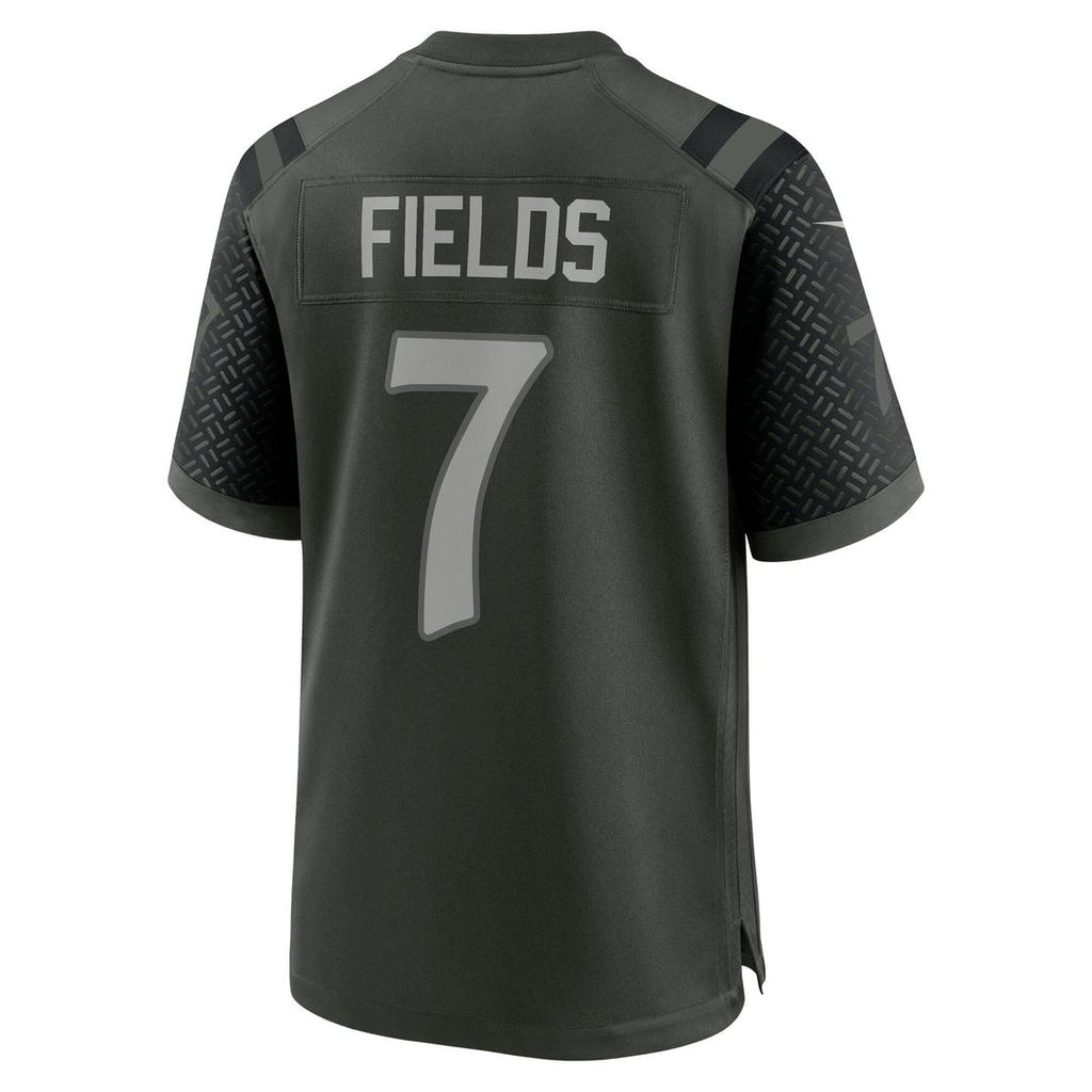 Men's New York Jets Justin Fields Nike Gotham Green 2025 Rivalries Collection Game Jersey
