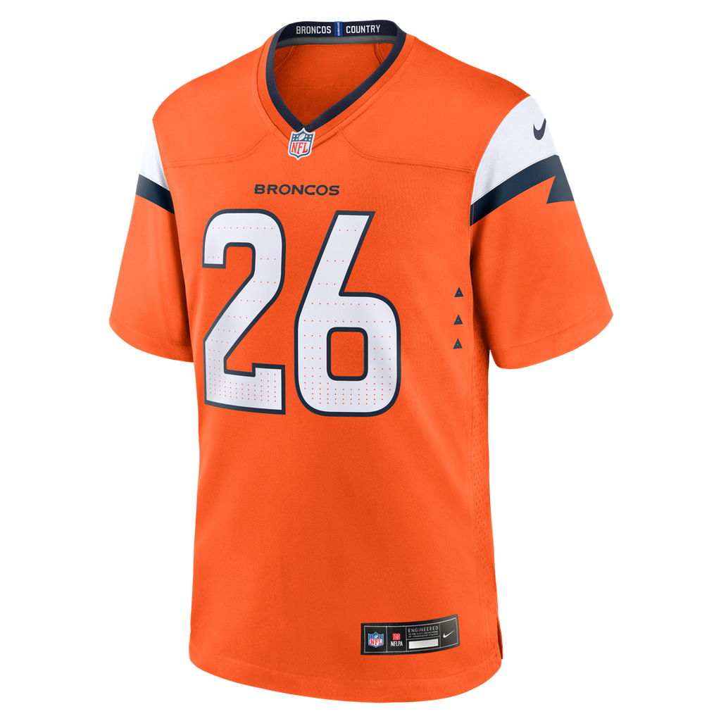 Men's Denver Broncos Devon Key Nike  Orange Team Game Jersey