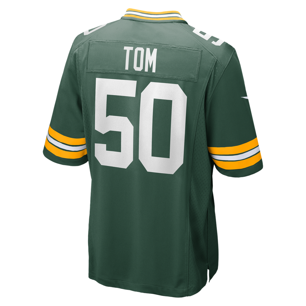 Men's Green Bay Packers Zach Tom Nike Green Game Player Jersey