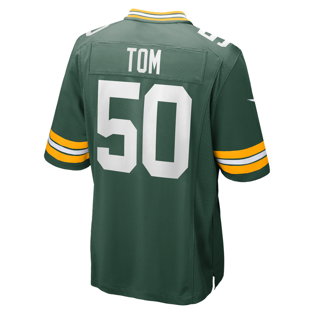 Men's Green Bay Packers Zach Tom Nike Green Game Player Jersey